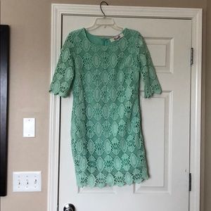 Beautiful turquoise crochet dress